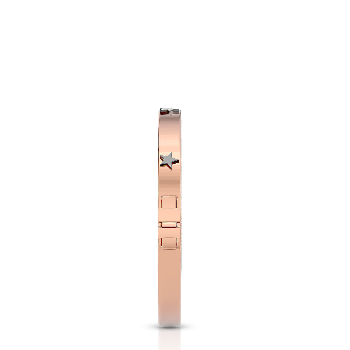 Unmistakably You Hinged Bangle 18K Rose Gold With Onyx Stars