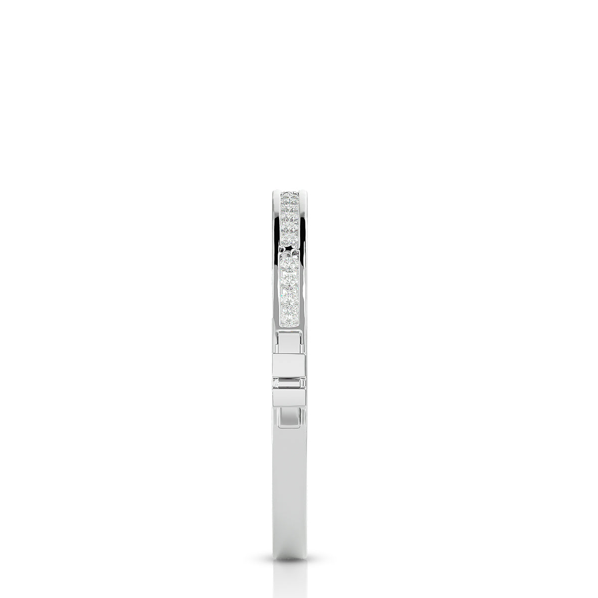 Unmistakably You Hinged Bangle 18K White Gold With Diamonds &amp; Stars