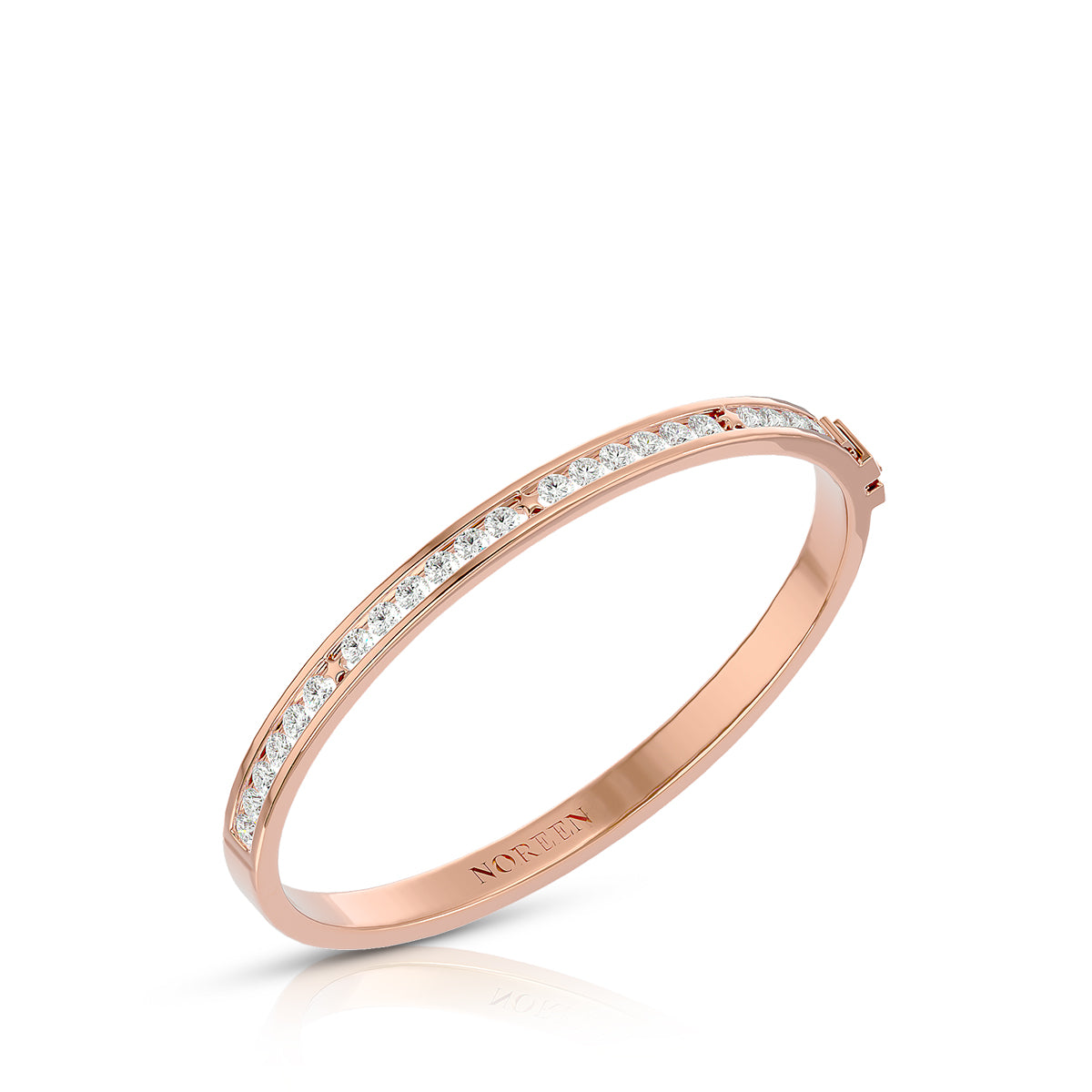 Unmistakably You Hinged Bangle 18K Rose Gold With Diamonds &amp; Stars