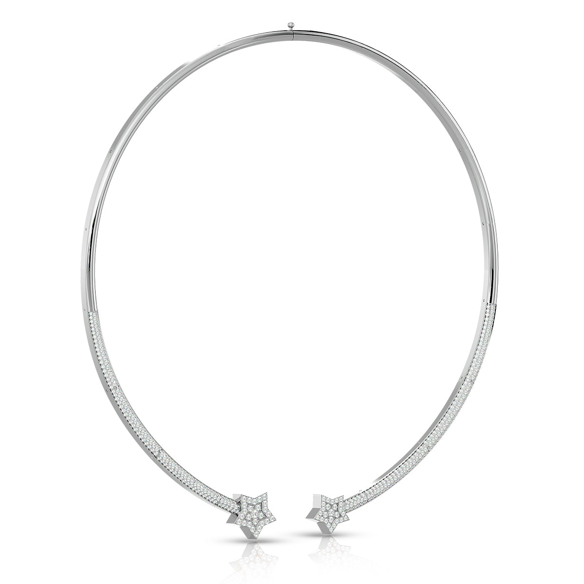 Electric Necklace White Gold With Diamonds