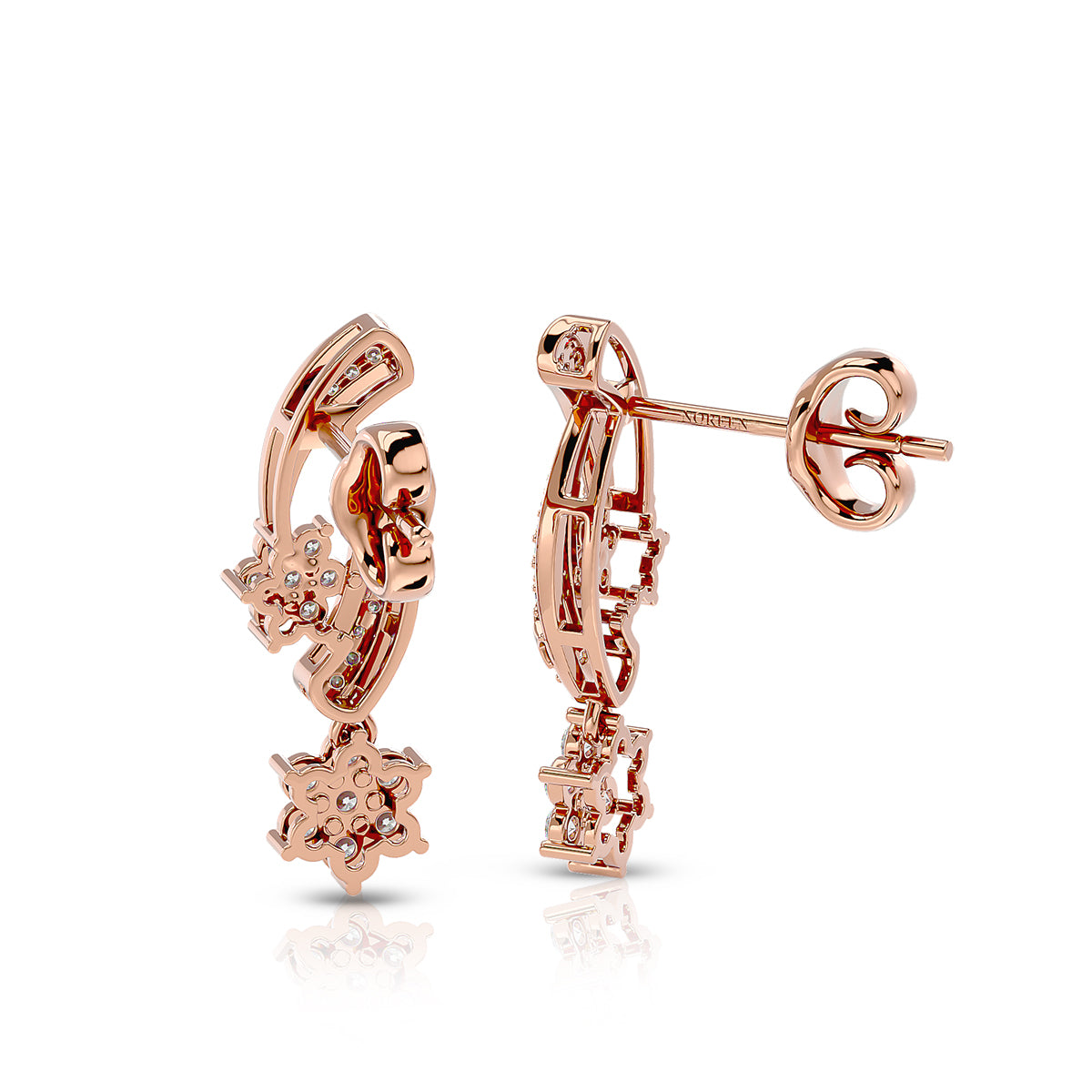 Persona Earrings 18K Rose Gold With Diamonds