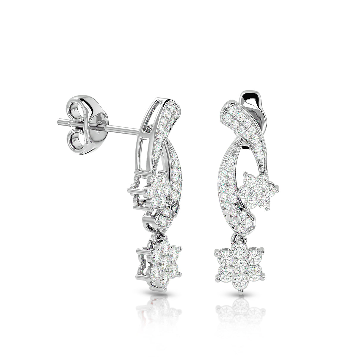 Persona Earrings 18K White Gold With Diamonds