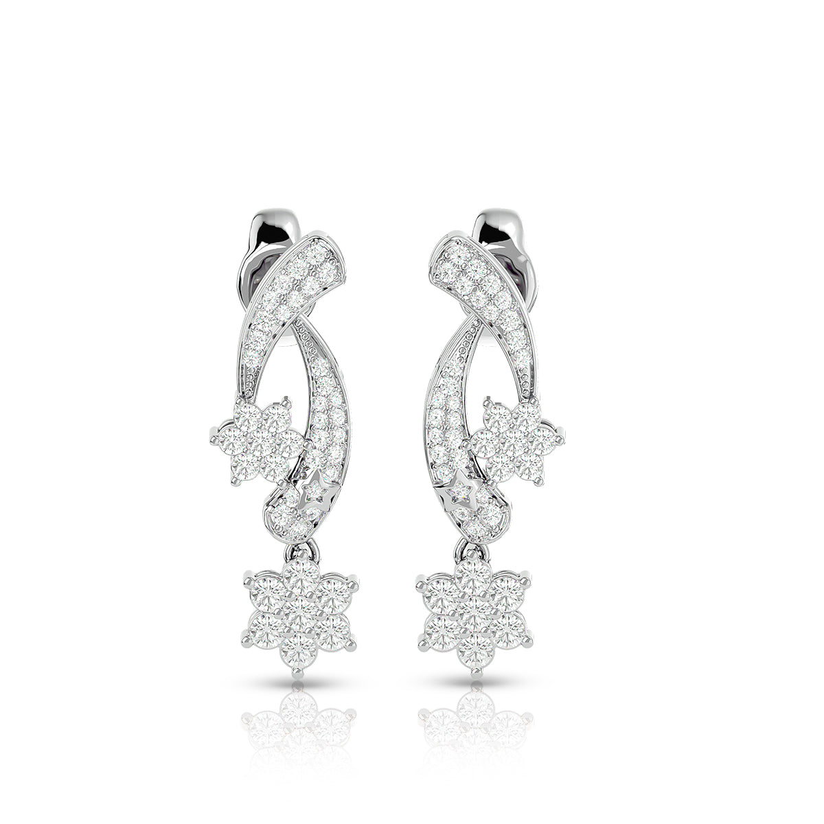 Persona Earrings 18K White Gold With Diamonds
